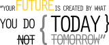 Принт Your future is created вариант 1