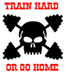 Принт Train hard or go home вариант 1