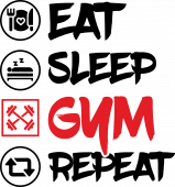 Принт Gym, repeat вариант 1