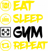 Принт Gym, repeat вариант 2
