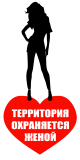 Принт Охраняется женой вариант 1