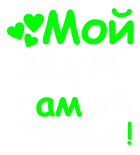 Принт Мой муж самый лучший вариант 1