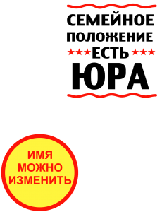 Принт Семейное положение Юра вариант 2