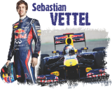 Принт Sebastian Vettel 2 вариант 1