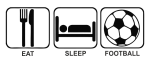 Принт Eat Sleep Football вариант 2