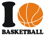 Принт I play basketball вариант 1