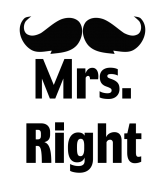 Принт Mrs. Right вариант 1