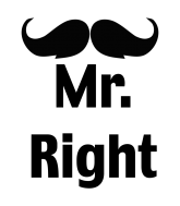 Принт Mr. Right вариант 1