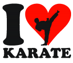 Принт I love karate вариант 1