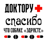 Принт Доктору спасибо вариант 1