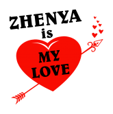 Принт Zhenya is my love вариант 1