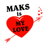 Принт Maks is my love вариант 1