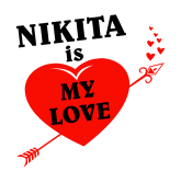 Принт Nikita is my love вариант 1