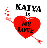 Принт Katya is my love вариант 1