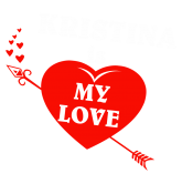 Принт Kristina is my love вариант 1