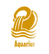 Принт Водолей gold вариант 1