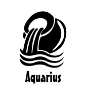 Принт Водолей gold вариант 3