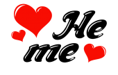 Принт He loves me вариант 1
