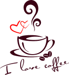 Принт I love coffee вариант 2