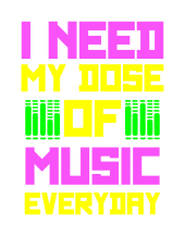 Принт I need my dose of music вариант 1