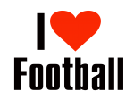 Принт I love football вариант 1