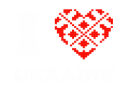 Принт I love Ukraine вышивка вариант 1