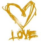 Принт Love gold вариант 1