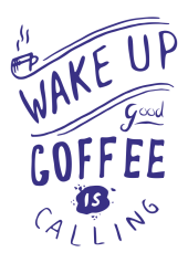 Принт Good coffee is calling вариант 1