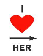 Принт I love her (man) вариант 1