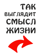 Принт Так выглядит смысл жизни вариант 1