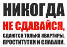 Принт Никогда не сдавайся вариант 1