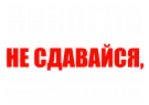 Принт Никогда не сдавайся вариант 2