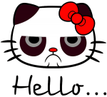 Принт Grumpy hello вариант 2