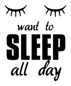 Принт Sleep all day вариант 2