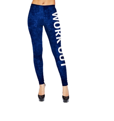 Леггинсы Work out blue