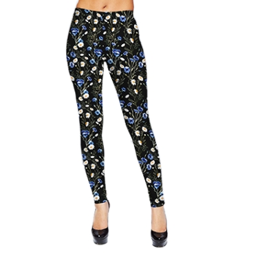 Леггинсы Синие цветы