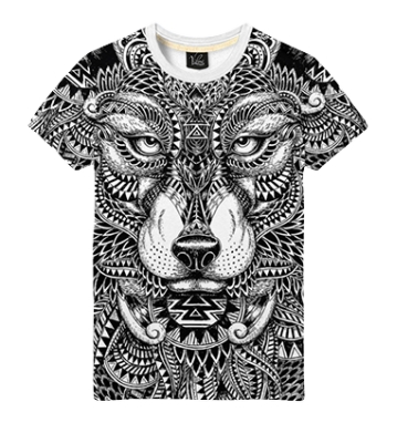 Волк в узорах