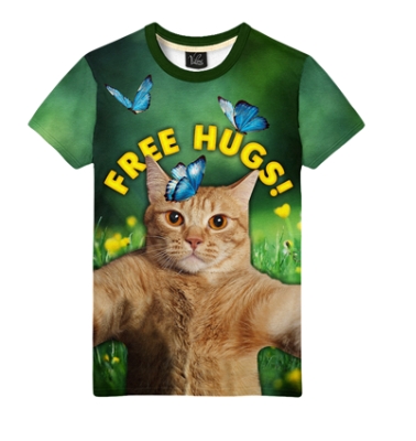 Free hugs cat
