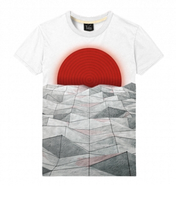 Красное цифровое солнце