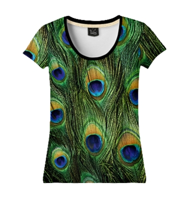 Зелёные перья павлина