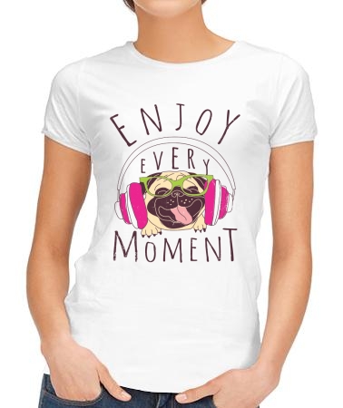 Мопс в наушниках