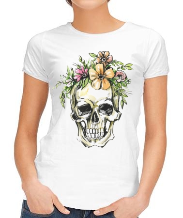 Череп с цветами