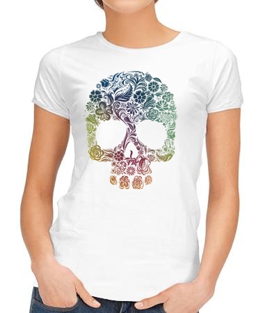 Череп из цветов