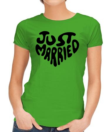 Just married надпись
