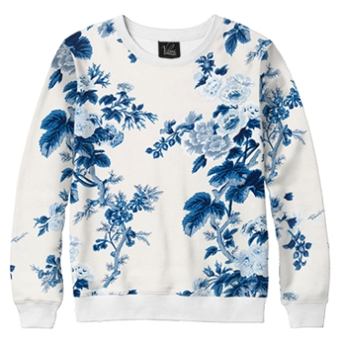 Свитшот Blue flowers art