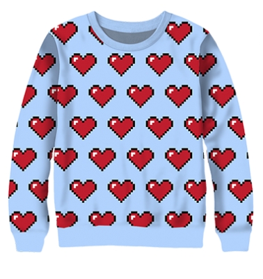Свитшот 8-bit hearts