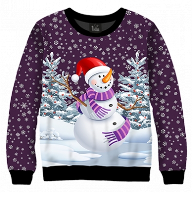 Свитшот Снеговик и снег