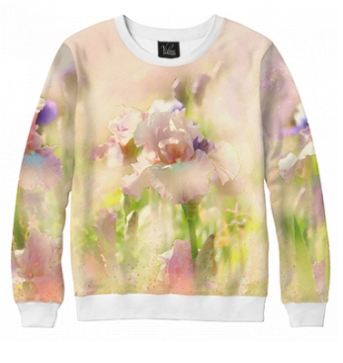 Свитшот Ирисы акварелью
